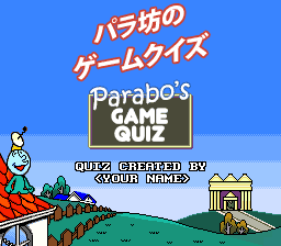 Make your own Parabo's Game Quiz